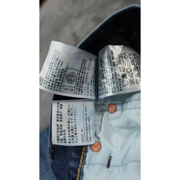 Levi's 501 Premium Denim Jeans Size 40 x 30 High Waist Button Fly Straight Leg - Picture 6 of 16